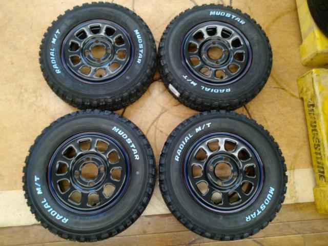 新品タイヤ付き♪】メーカー不明 DAYTONA風 スチールホイール 12インチ 