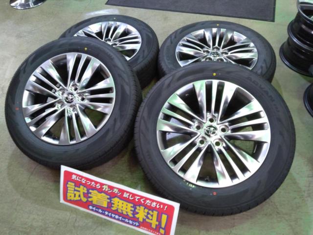 40系アルファードタイヤ225/60R18新車外し4本セットYOKOHAMA 刺々し 
