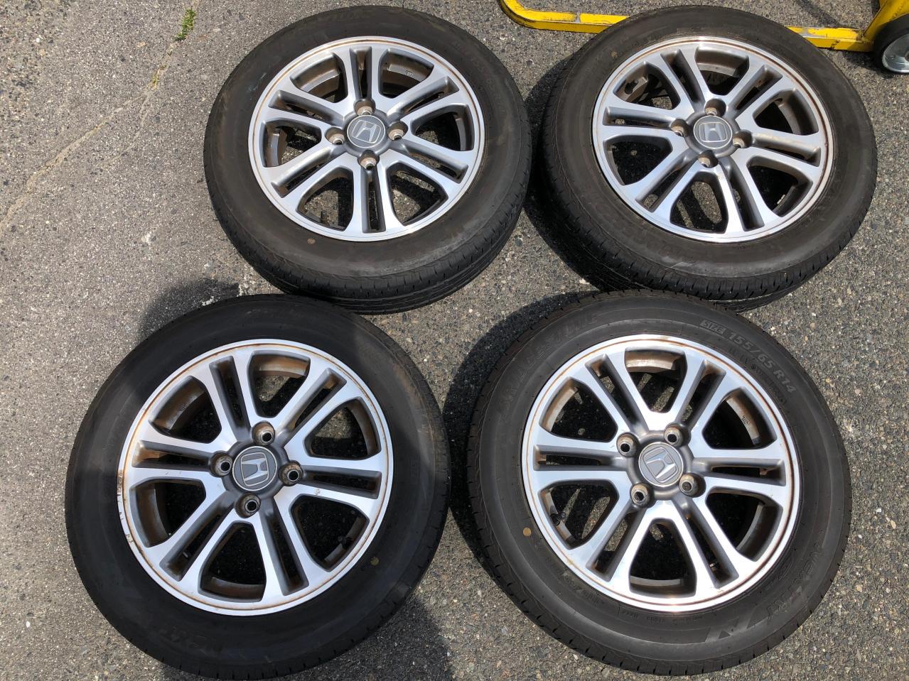 値下げ】【ホンダ純正】 NBOX 純正アルミホイール+【BRIDGESTONE 