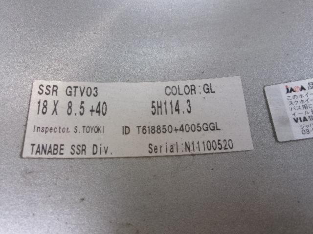 RX2404-485 TANABE SSR GTV03 4本セット ※ホイールのみ