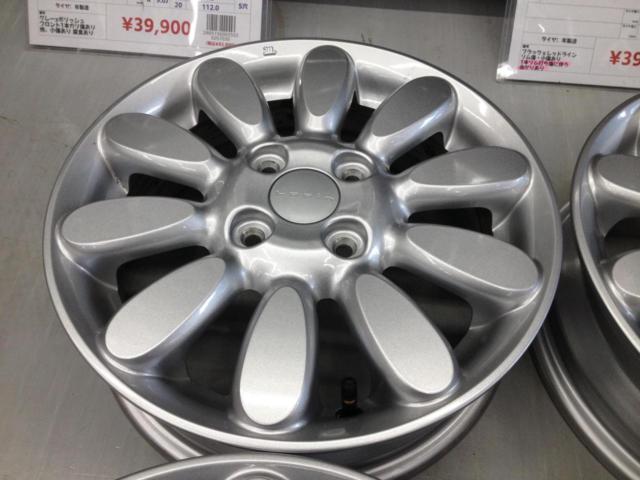 送料込み】Suzuki スズキラパン純正ホイール 13インチ 4本 白っぽ