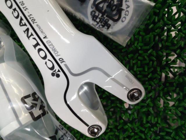 COLNAGO 3D FORGED アルミステム ホワイトΦ31.8/110※キャップ1個のみ