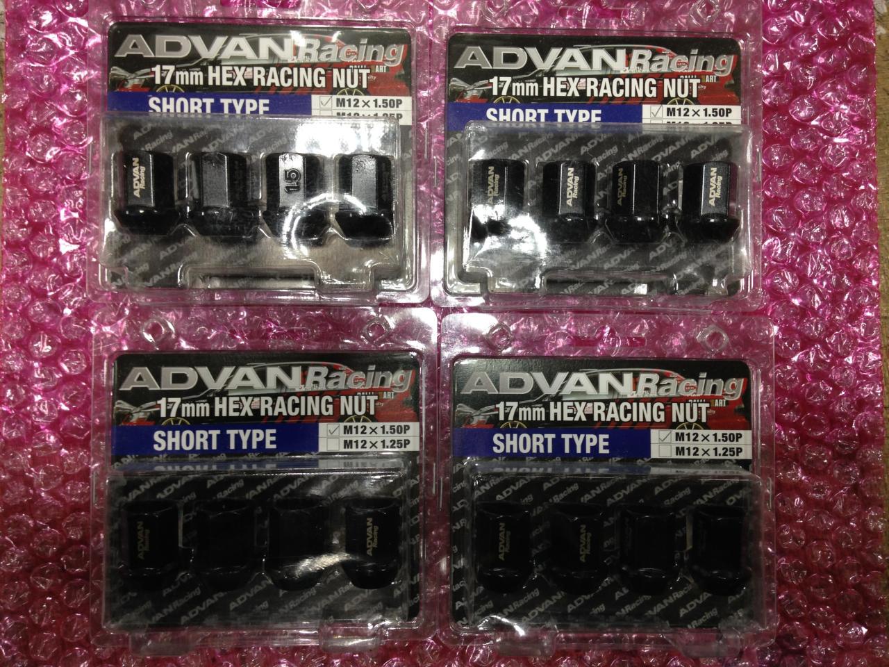 ADVAN Racing 17HEX RACING NUT SHORT TYPE 4パックセット | 新古品 | アップガレージ 札幌厚別店 ...