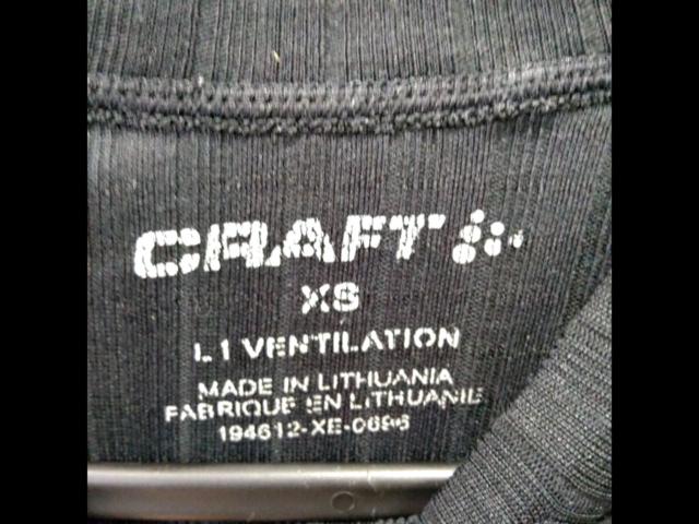 1大特価サイズ:XS CRAFT 長袖 インナー ブラック