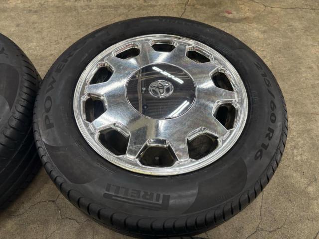 トヨタ セルシオ/20系 前期 純正OPメッキホイール + PIRELLI POWERGY 