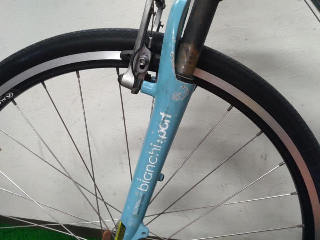 2大特価 わけあり現状販売 BIANCHI CIELO 2010年頃 700×32C 3×8S アルミクロスバイク チェレステ 参考サイズ160-170