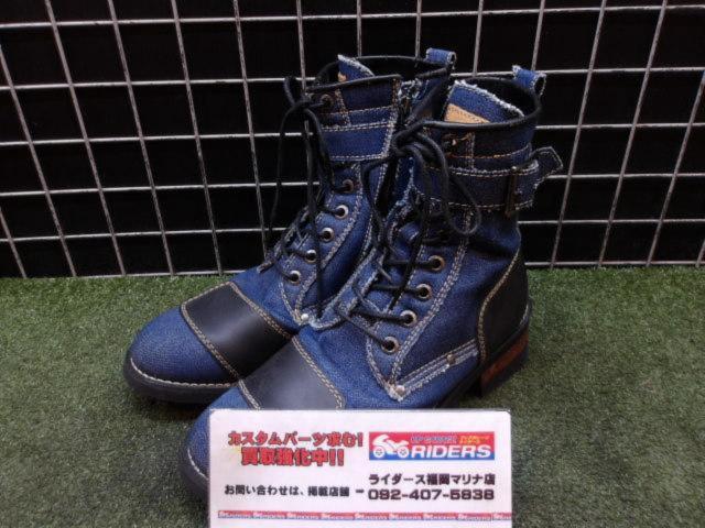 【FULLGATE】FG-1709 岡山デニム バイカーブーツ サイズ:26.5cm | 目立った傷や汚れ無し | アップガレージ ライダース ...