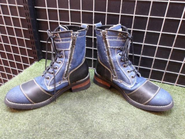 【FULLGATE】FG-1709 岡山デニム バイカーブーツ サイズ:26.5cm | 目立った傷や汚れ無し | アップガレージ ライダース ...