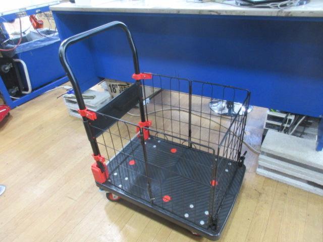 【メーカー不明】カゴ付き折りたたみ台車