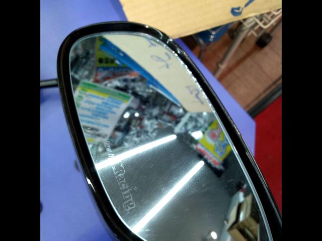 MagicalRacing レーサーレプリカミラー タイプ1ヘッド 平織カーボン スーパーロングエルボステム フィッティングプレートB