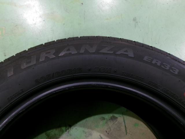 【新車外し品!!】BRIDGESTONE TURANZA ER33 205/60R16 96H XL 4本セット