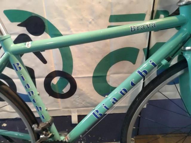 BIANCHI BRAVA 2010年モデル 700C 2×9S クロモリフレーム ロードバイク チェレステ サイズ:44