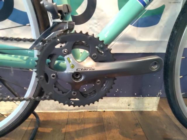 BIANCHI BRAVA 2010年モデル 700C 2×9S クロモリフレーム ロードバイク チェレステ サイズ:44