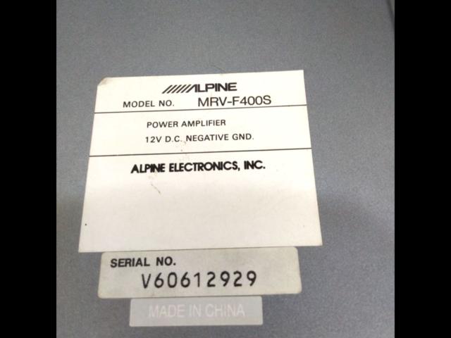 ALPINE
MRV-F400S
4ch amplifier