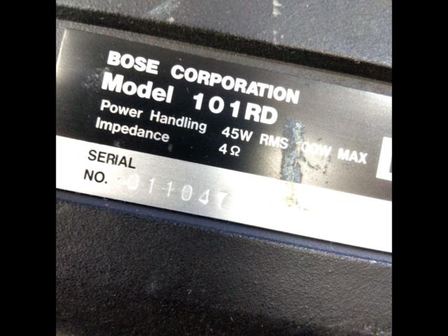BOSE
Place type speaker
101RD