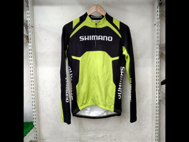 【サイズL】 SHIMANO 長袖ジャージ ブラック×グリーン