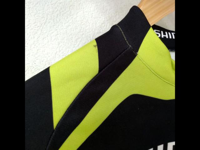 【サイズL】 SHIMANO 長袖ジャージ ブラック×グリーン