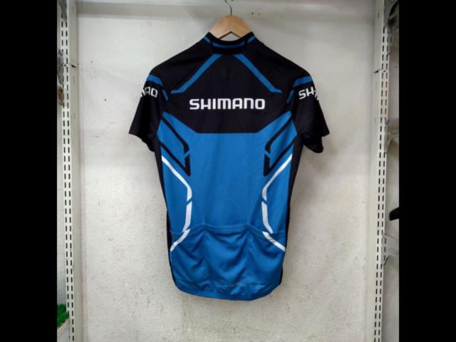 【サイズL】 SHIMANO 半袖サイクルジャージ ブラック×ブルー