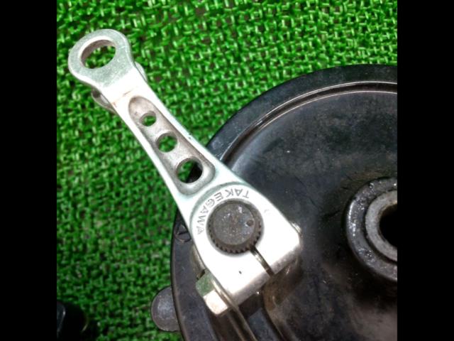 HONDA APE 50 genuine front and rear hub set + TAKEGAWA brake arm