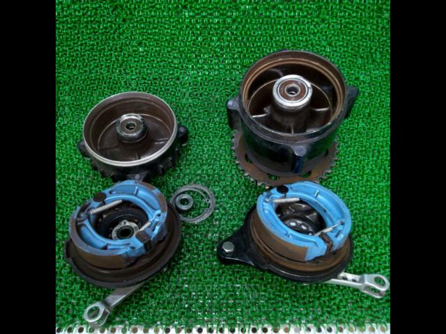 HONDA APE 50 genuine front and rear hub set + TAKEGAWA brake arm