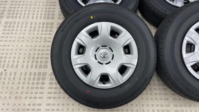 【納車外し】 トヨタ純正 200系ハイエーススチールホイール+ BRIDGESTONE ECOPIa RD613 195/80R15 107/105S LT 4本セット