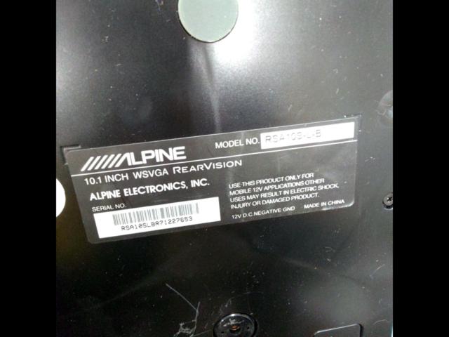 ALPINE
RSA 10 S - L
10.1 inch flip down monitor