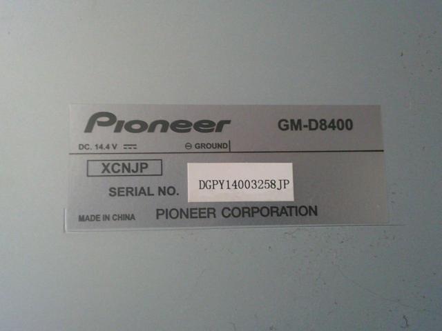 carrozzeriapioneer
Burijjaburu 4 channel power amplifier
GM-D 8400