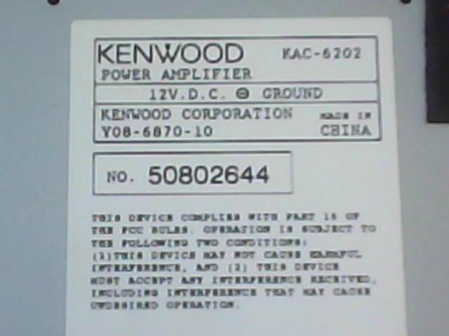 KENWOOD
KAC-6202