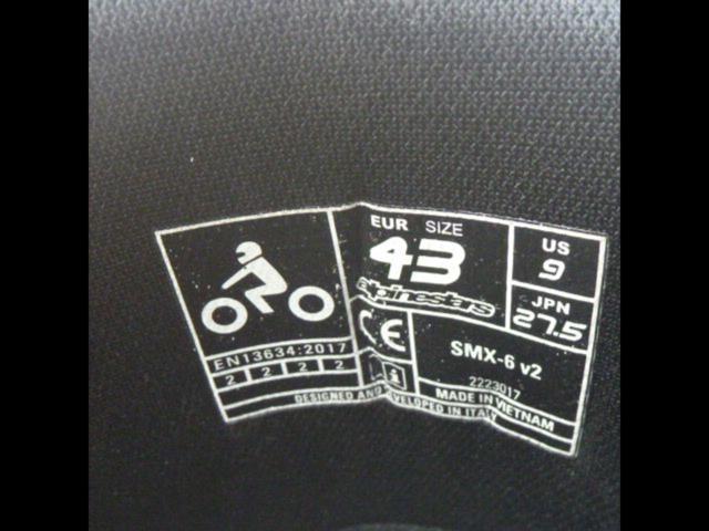 Alpinestars
Racing boots
SMX-6
V2
Size: 27.5cm