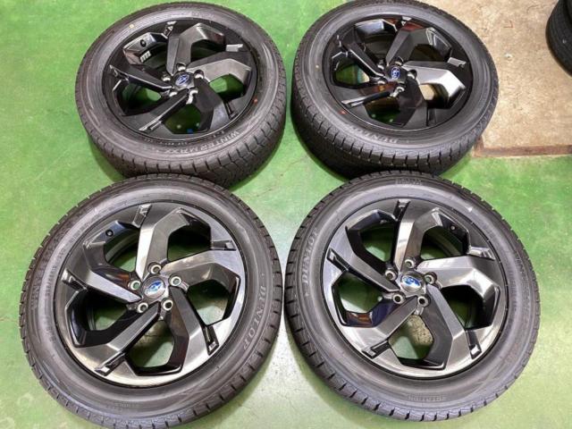 スバル SK5 フォレスター stiスポーツ 純正 + DUNLOP(ダンロップ) WINTERMAXX SJ8+ 225/55R18 ★ミゾたっぷり!2025年製 クロストレック/レイバックにも