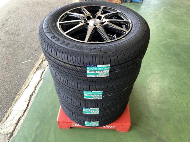 MARUKA SERVICE FINAL SPEED GR-γ + GOODYEAR(グッドイヤー)EfficiantGrip Eco EG02 195/65R15 【100-5H】★新品セット!
