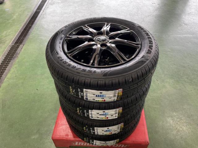 TOPY(トピー)  DILUCE DX10 + MINERVA(ミネルバ)209 155/65R13 ★タイヤは新品!2026年製 ライフ/ゼスト/パレット/HE21ラパン/エッセ/ekスポーツ