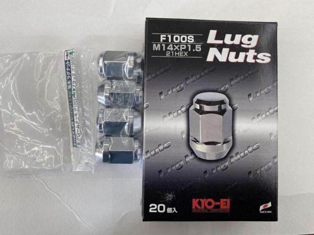 店頭販売のみ 協永産業 KYO-EI ラグナット M14 P1.5 21HEX テーパー クロームメッキ 24個セット