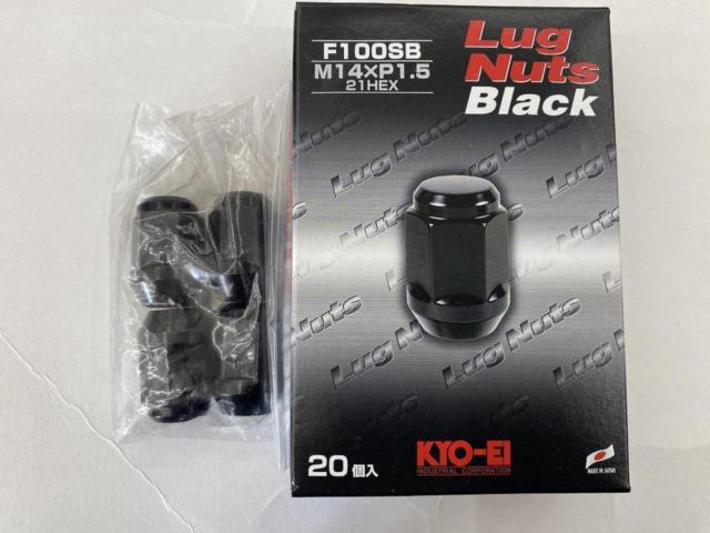 店頭販売のみ 協永産業 KYO-EI ラグナット M14 P1.5 21HEX テーパー ブラック 24個セット