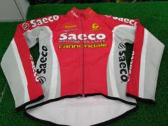 サイズ:M KAPPA SAECO CANNONDALE 裏起毛サイクルジャージ レッド