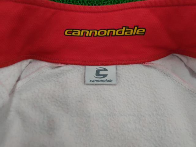 サイズ:M KAPPA SAECO CANNONDALE 裏起毛サイクルジャージ レッド