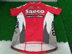 サイズ:M CANNONDALE SAECO ESTRO 半袖サイクルジャージ レッド/ホワイト