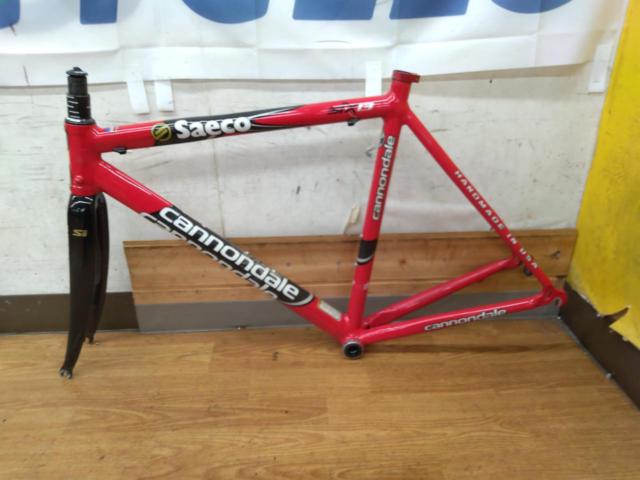 Cannondale SIX13 Saecoチームモデル 2005年頃モデル アルミ/カーボンロードバイクフレーム レッド サイズ:52