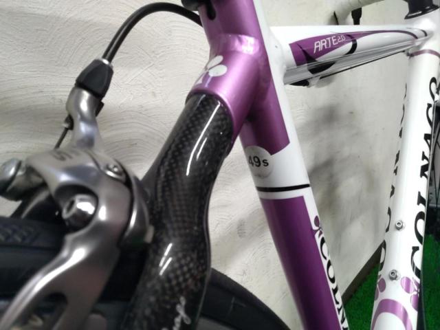 3大特価COLNAGO ARTE2.0 2010モデル 700x25c 2x10s カーボンバックアルミロードバイク ホワイト サイズ49s/参考168-178cm