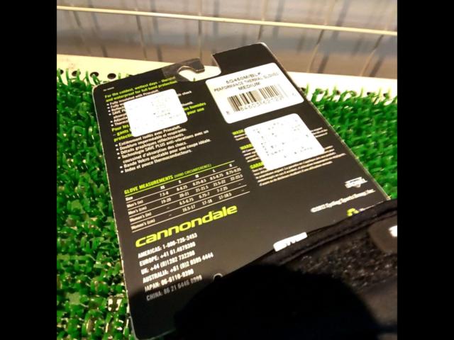 サイズ:M CANNONDALE ウィンターグローブ ブラック
