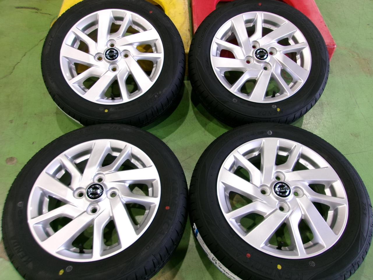 タイヤ&エアバルブ新品!】NISSAN デイズ純正ホイール + KENDA KR203 