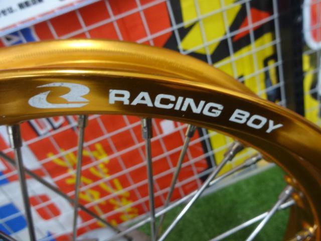 [RACING
BOY Front Wheel
CRF
Removed from a RALLY (year unknown).