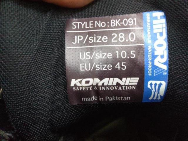 KOMINE
WP Microfiber Riding Sneakers