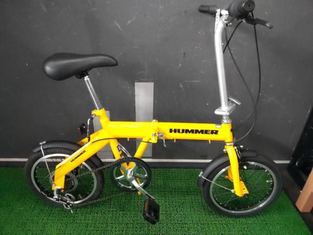 HUMMER 16インチ 外装6段変速 折りたたみ自転車 イエロー | 折りたたみ 