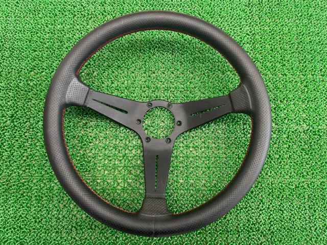 35Φ】NARDI ディープコーンステアリング レッドステッチ | やや傷や 