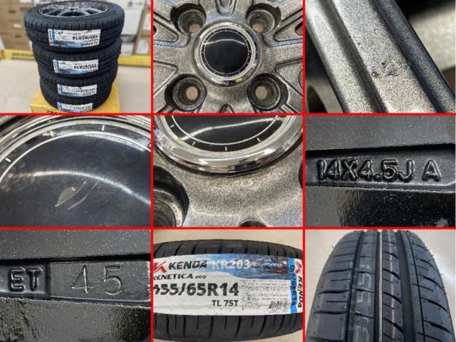 未使用タイヤ+中古アルミホイールセット】 EuroStyle ES1 + KENDA 