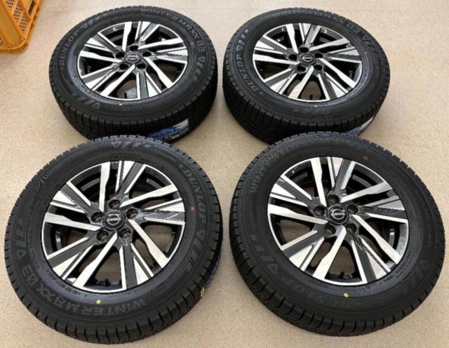 中古ホイール未使用タイヤ】 日産(NISSAN) C28セレナ純正 + DUNLOP 