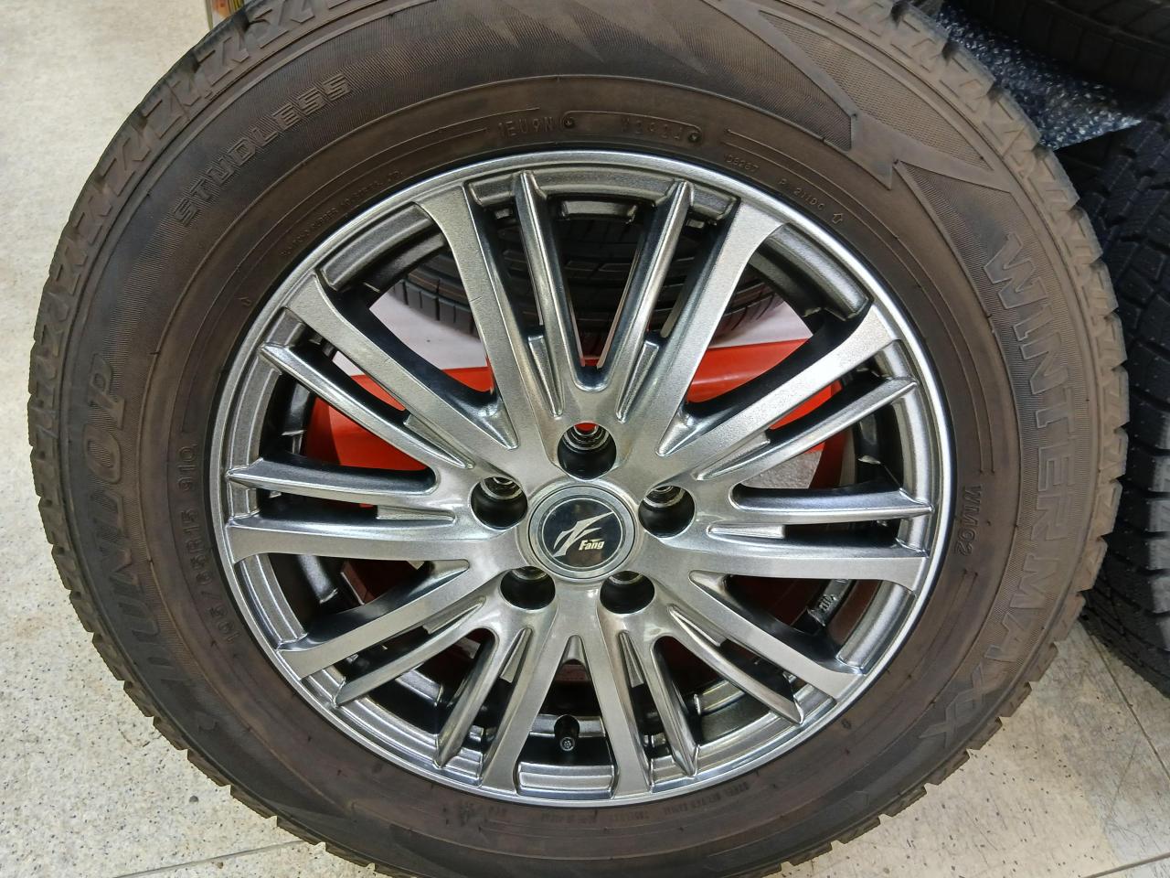 weds FANG TS10 + DUNLOP WINTERMAXX WM02 | やや傷や汚れあり 