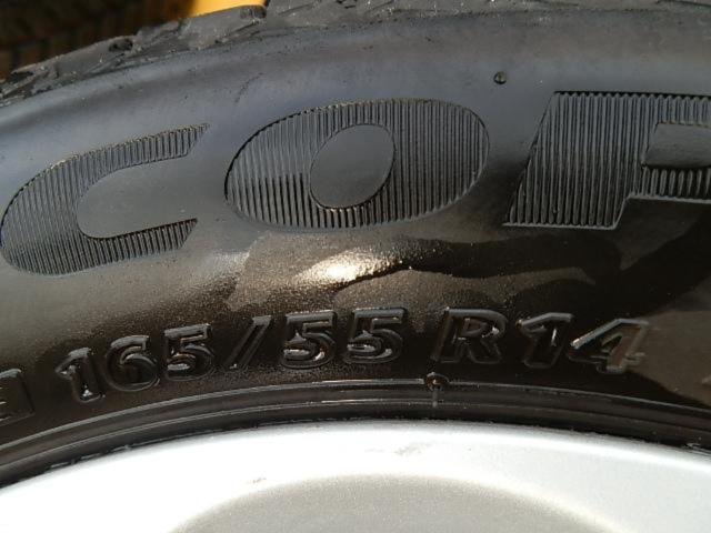 スズキ純正】 パレット純正ホイール+【BRIDGESTONE】ECOPIA | やや傷や 