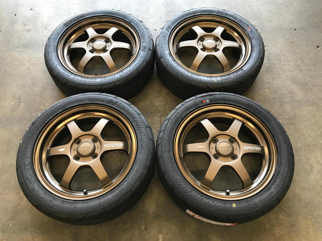 RAYS VOLK RACING TE37 KCR BZ EDITION + NANKANG NS-2R 165 / 55R15 